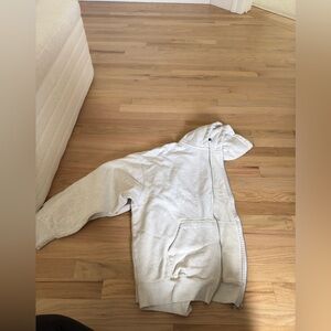 Brandy Melville Off-White Zip-Up Hoodie